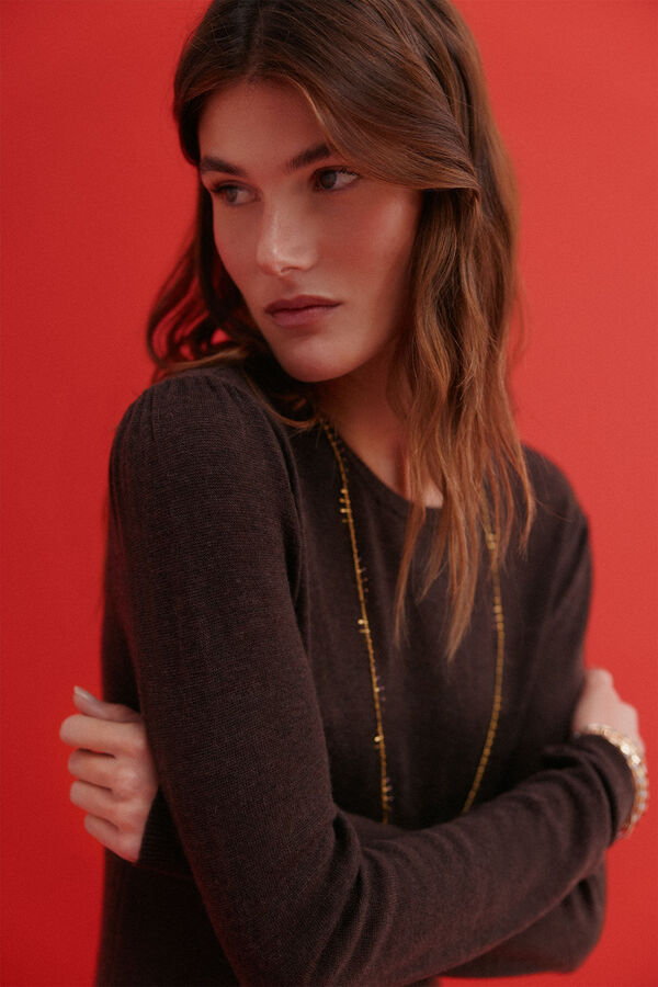 Hoss Intropia Amelie. vestido de malha Castanho