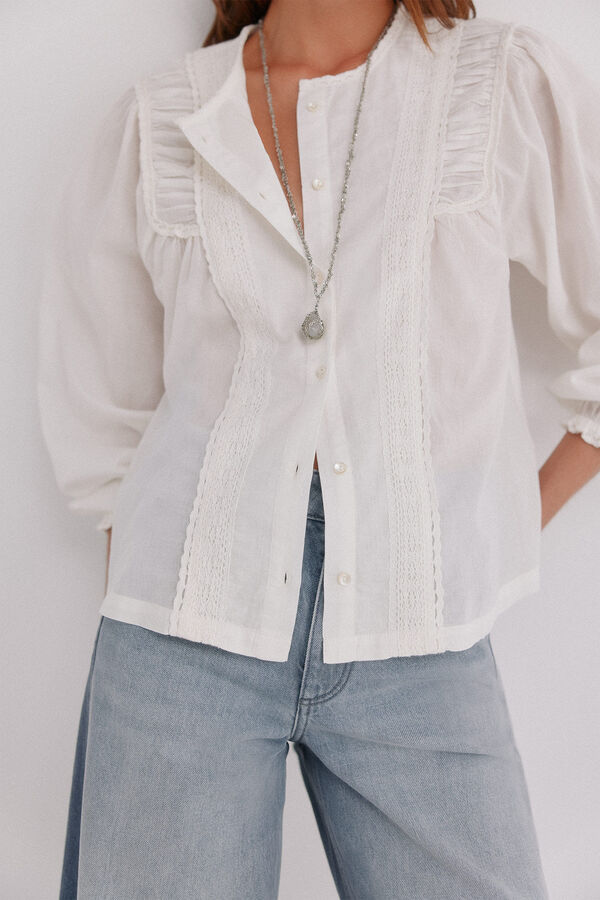 Hoss Intropia Caelia. Blusa fluida Ecru