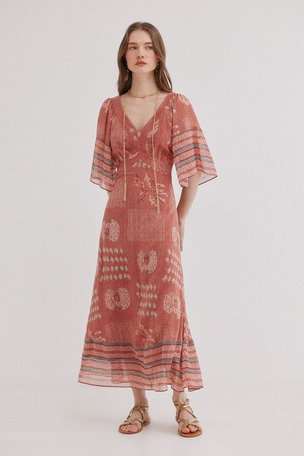 Hoss Intropia Ana. Vestido midi fluido Multicolorido