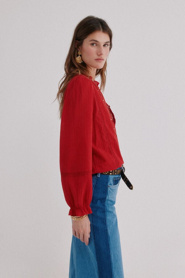 Hoss Intropia Romantic blouse CARIDAD Red