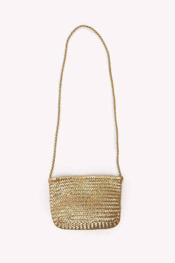 Hoss Intropia Noelle. Bolso bandolera Trenzada en piel Dorado