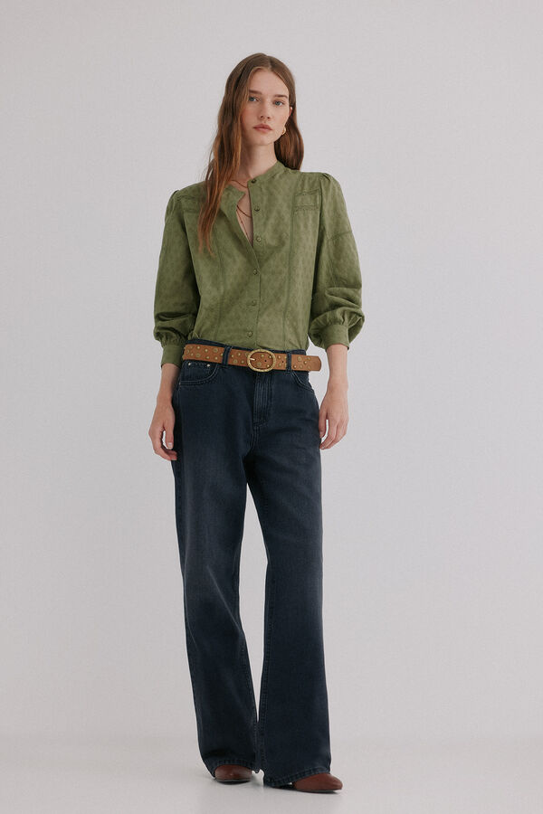 Hoss Intropia Geneviève. Blusa romântica Khaki