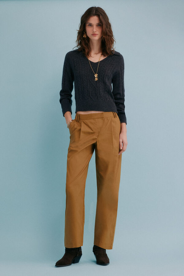 Hoss Intropia Indie. Camisola entran&ccedil;ada Cinzento