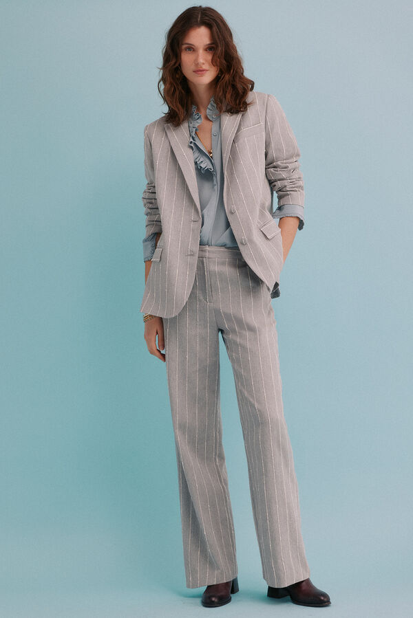 Hoss Intropia Elia. blazer &agrave;s riscas Cinzento