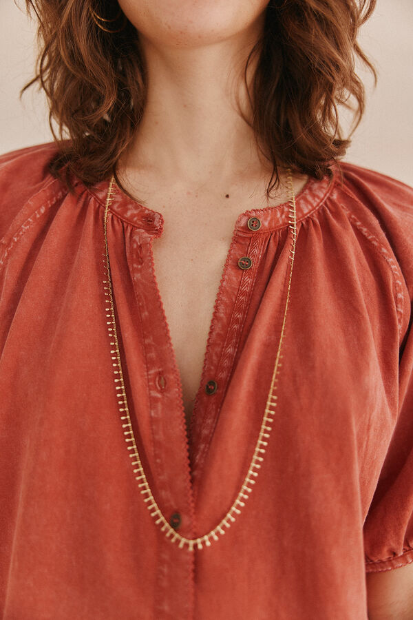 Hoss Intropia Fiona. T-shirt blouse Coral
