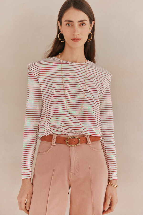 Hoss Intropia Fabia. Sailor T-shirt Coral