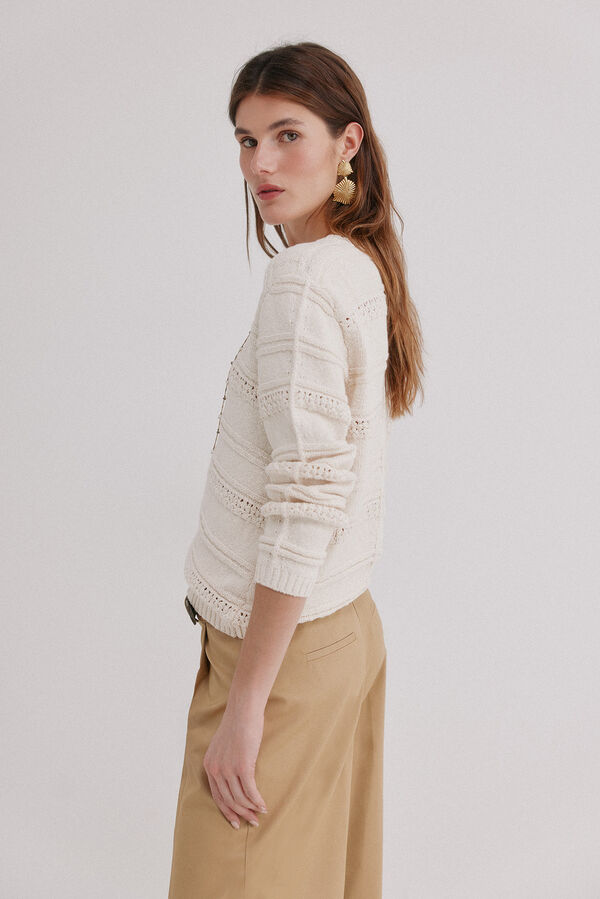 Hoss Intropia Iseult. Camisola com textura Ecru