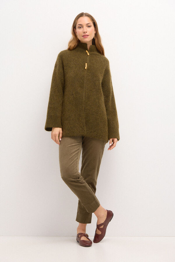 Hoss Intropia Taciana. jersey<br>-knit coat  Khaki