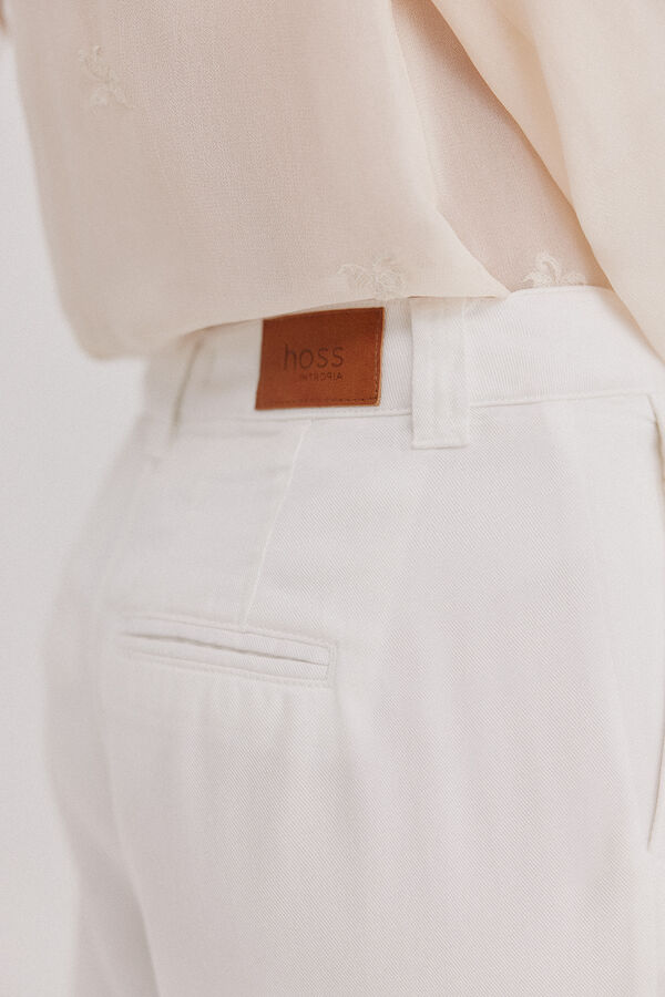 Hoss Intropia Bloom. Denim tencel Branco