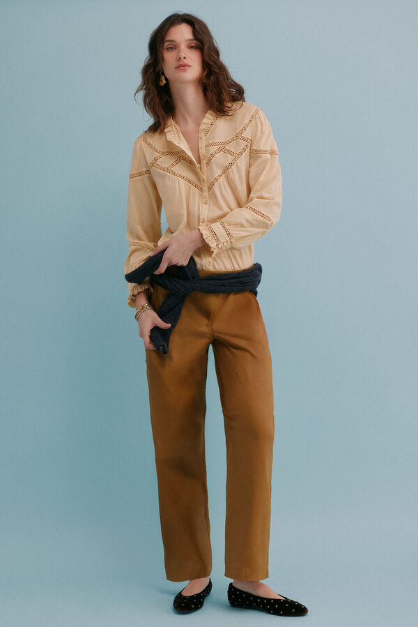 Hoss Intropia Chiara. Blusa romântica Amarelo