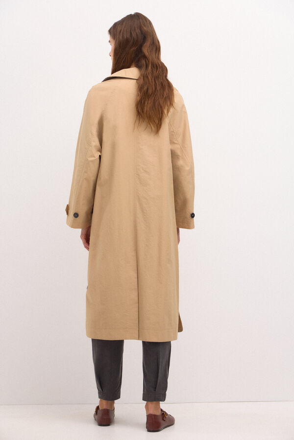 Hoss Intropia Danae. Oversized long trench coat Ivory