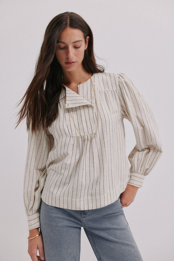 Hoss Intropia Griselda. Blusa riscas Ecru