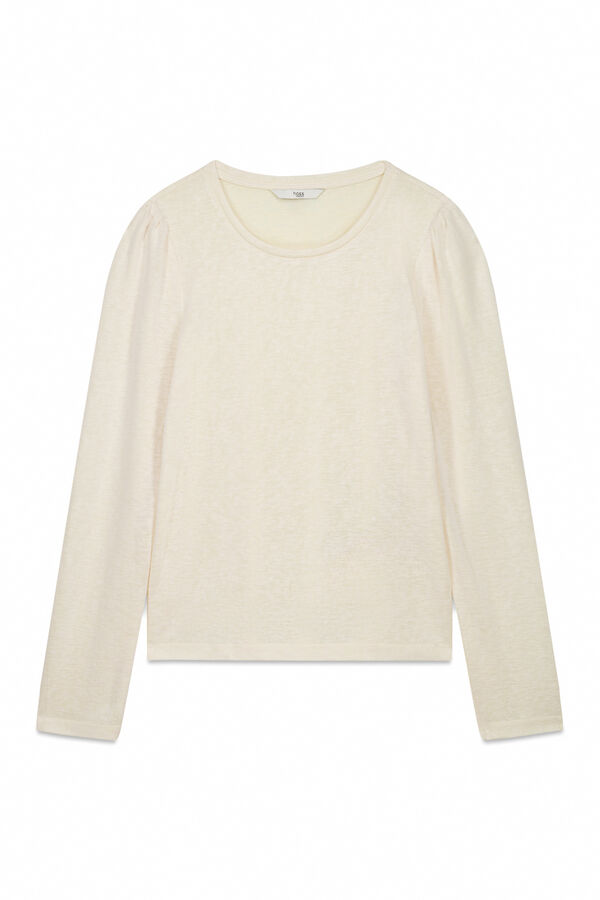 Hoss Intropia Margot. Camiseta manga manga Beige
