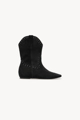 Hoss Intropia Noemi. Botins de croute com salto anabela interno Preto