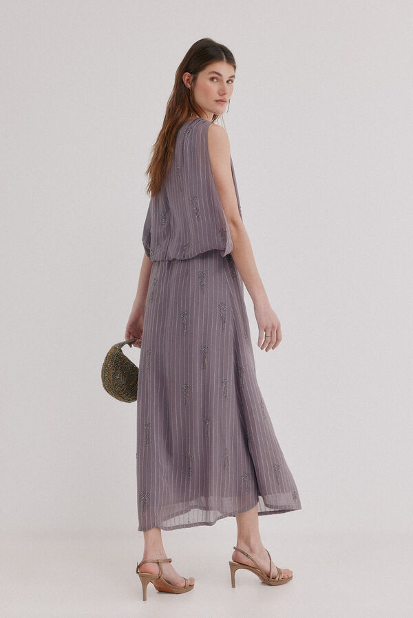 Hoss Intropia Alejandra. Vestido bordado Roxo