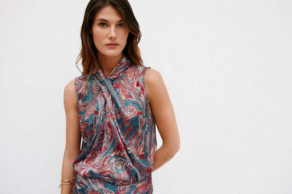Hoss Intropia Gadea. Top halter estampado Multicolorido