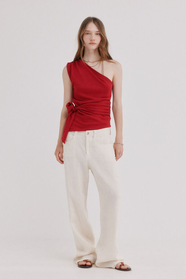 Hoss Intropia Marilo.Top assim&eacute;trico Vermelho