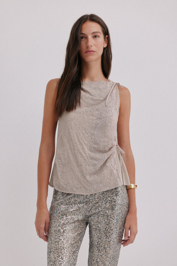 Hoss Intropia Colette. Romantic top Gray
