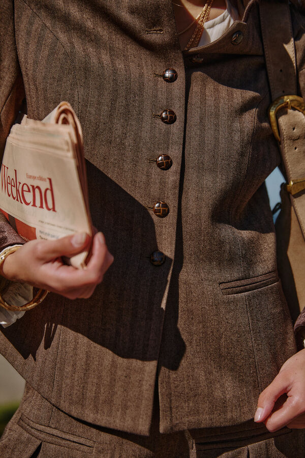 Hoss Intropia Emily. Blazer ajustado Castanho