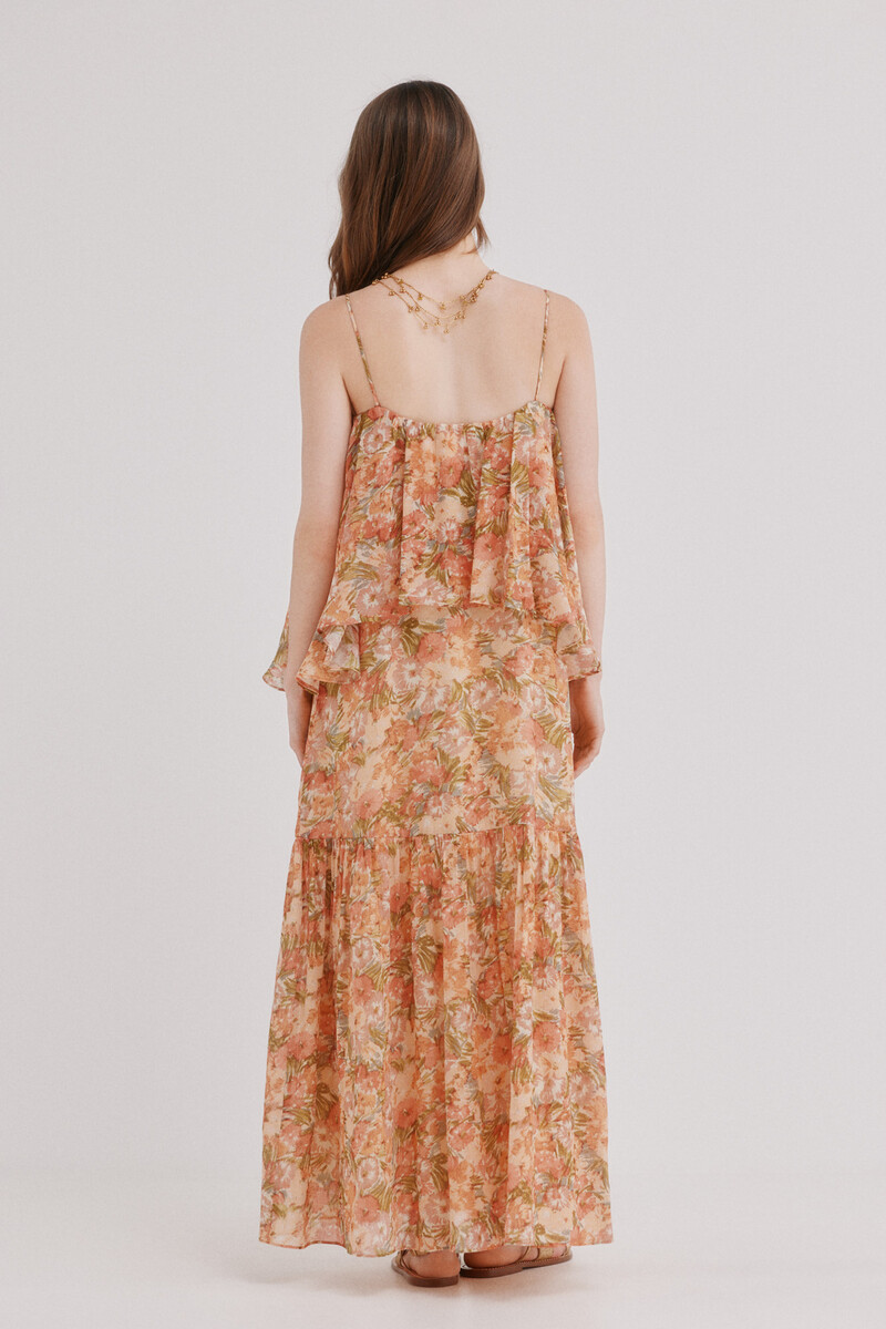 Hoss Intropia Africa. Romantic dress Orange