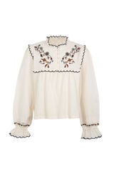 Hoss Intropia Maia.T-shirt bordados Ecru