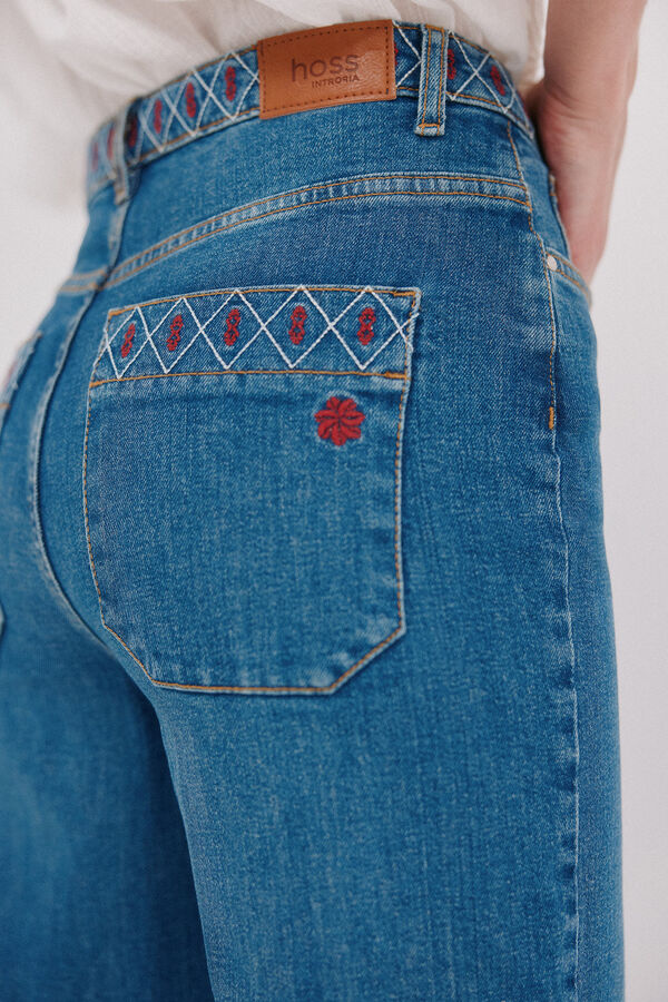 Hoss Intropia Bárbara. Jeans bordado Azul