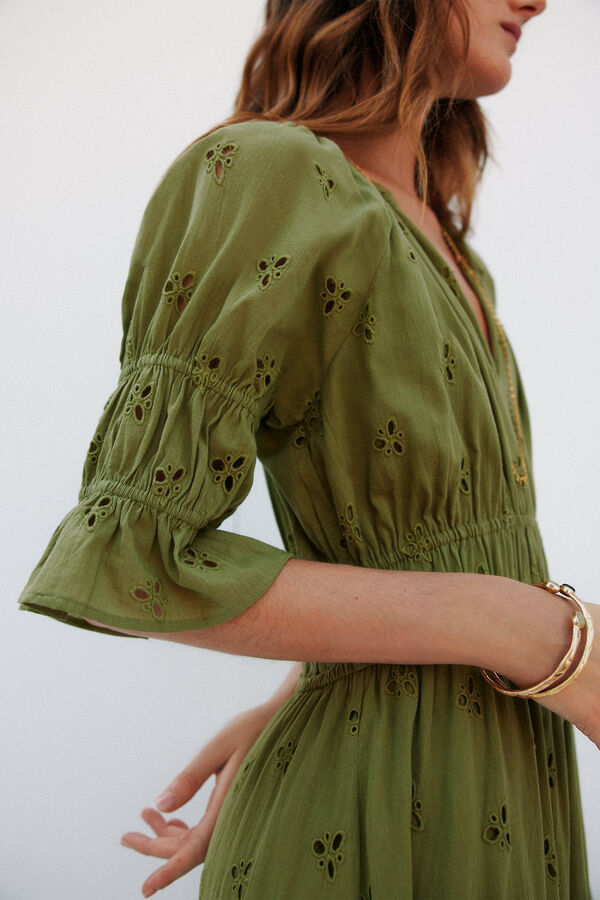 Hoss Intropia Amelia. Vestido perfurado Dourado