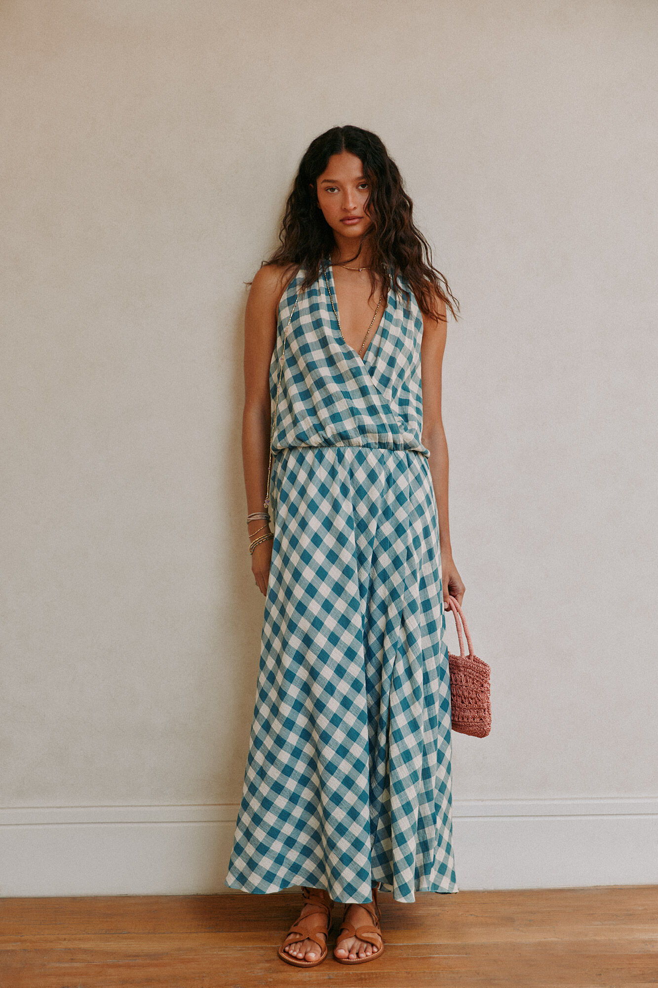 Hoss Intropia Vestido estampado vichy