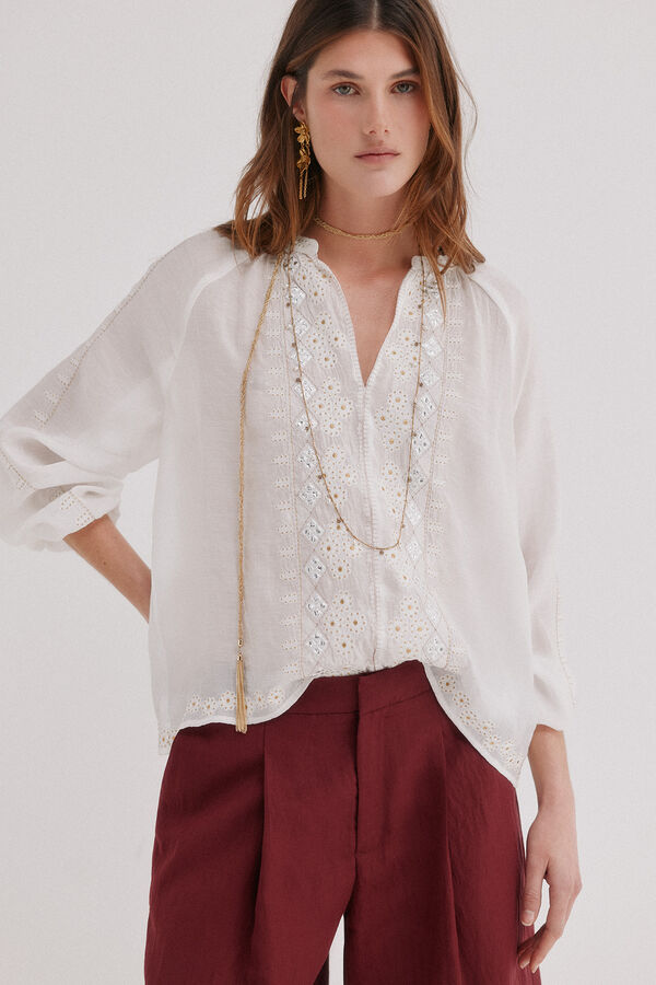 Hoss Intropia Constance. Blusa de manga comprida Branco