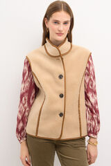 Hoss Intropia Daria. Short double-sided vest Ivory