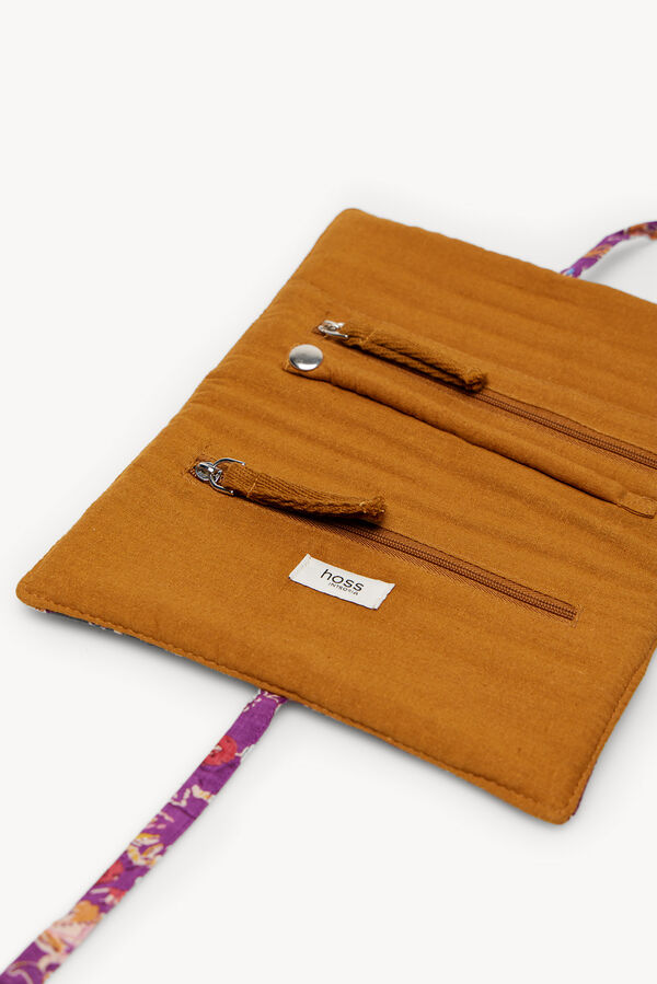 Hoss Intropia Celia. Printed cotton jewellery pouch Gold