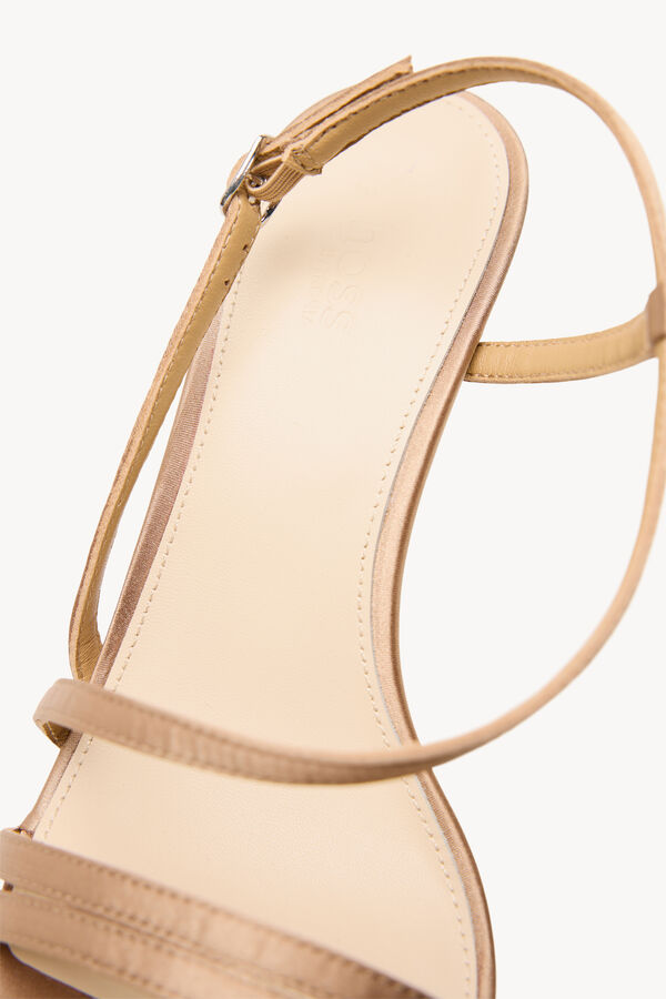 Hoss Intropia M&oacute;nica. sand&aacute;lias de salto em cetim Castanho