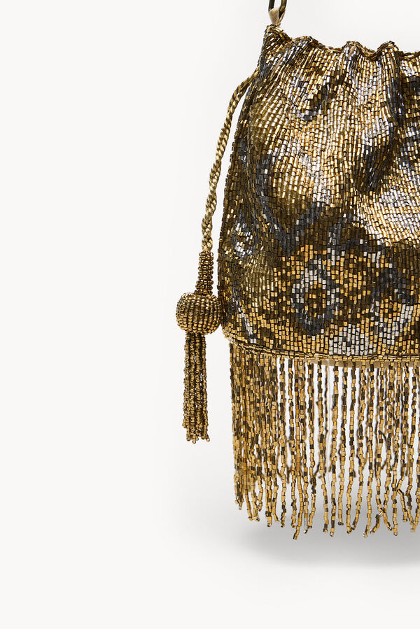 Hoss Intropia Nara. Bolsa de contas Dourado