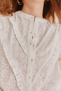Hoss Intropia Consuelo. Blusa bordada com babados.