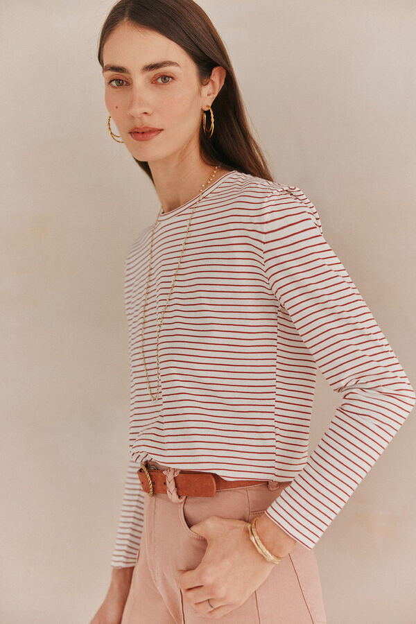 Hoss Intropia Fabia. Sailor T-shirt Coral