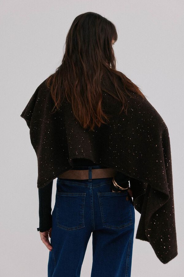 Hoss Intropia Nerea. Capa com lurex Castanho