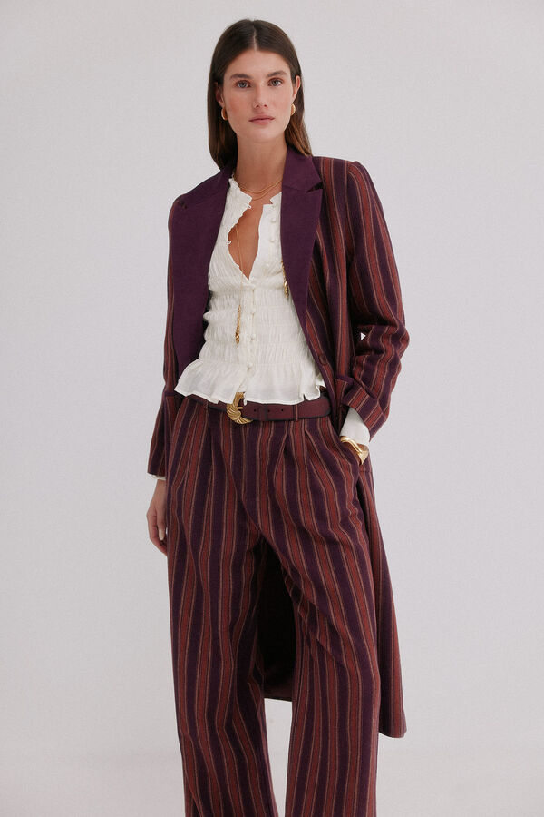 Hoss Intropia Francesca. Sobrecasaca riscas Granada