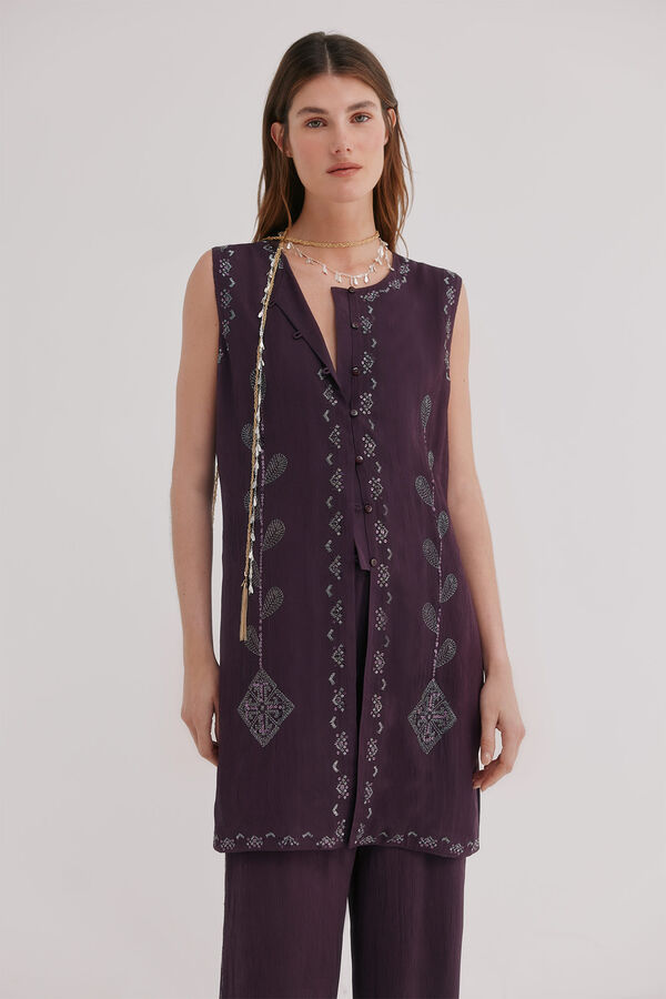 Hoss Intropia Cira. Blusa bordada Roxo