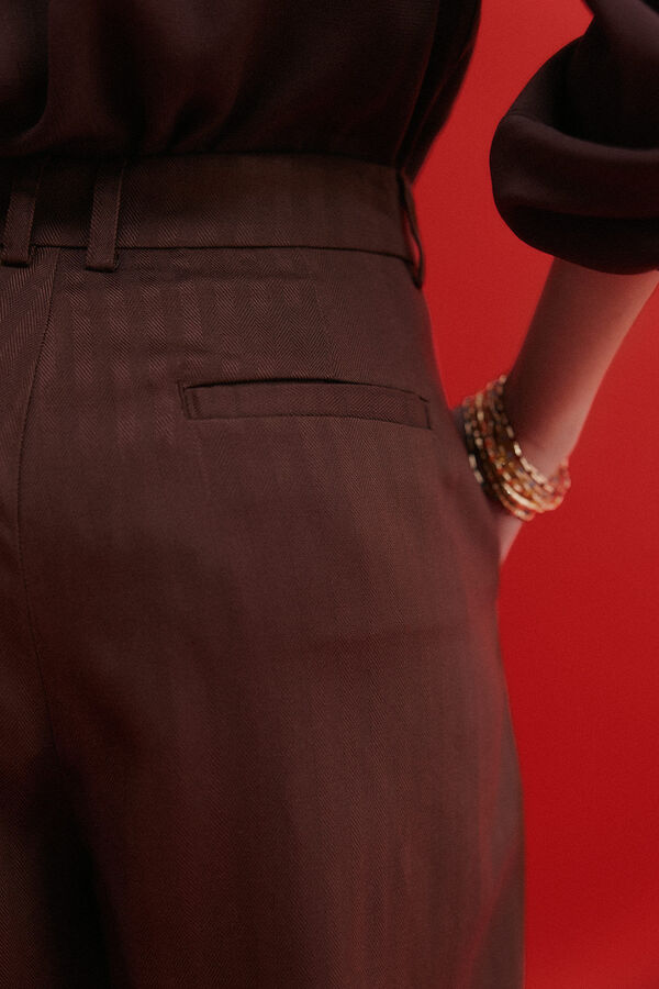 Hoss Intropia Pepa. Pantal&oacute;n corte recto Marron oscuro