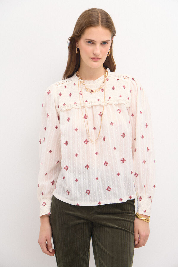 Hoss Intropia Felicia. Embroidered blouse White