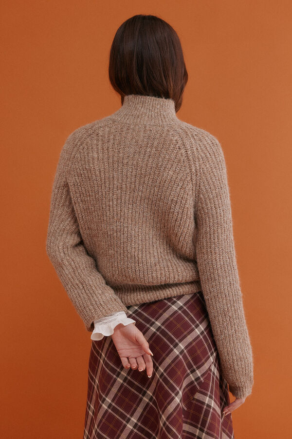 Hoss Intropia Irina. Camisola com gola Perkins Beige