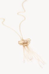Hoss Intropia Luz. Collar largo hoja Dorado