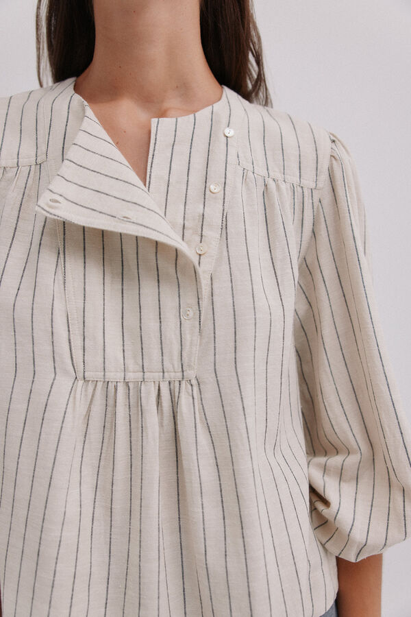 Hoss Intropia Griselda. Blusa riscas Ecru