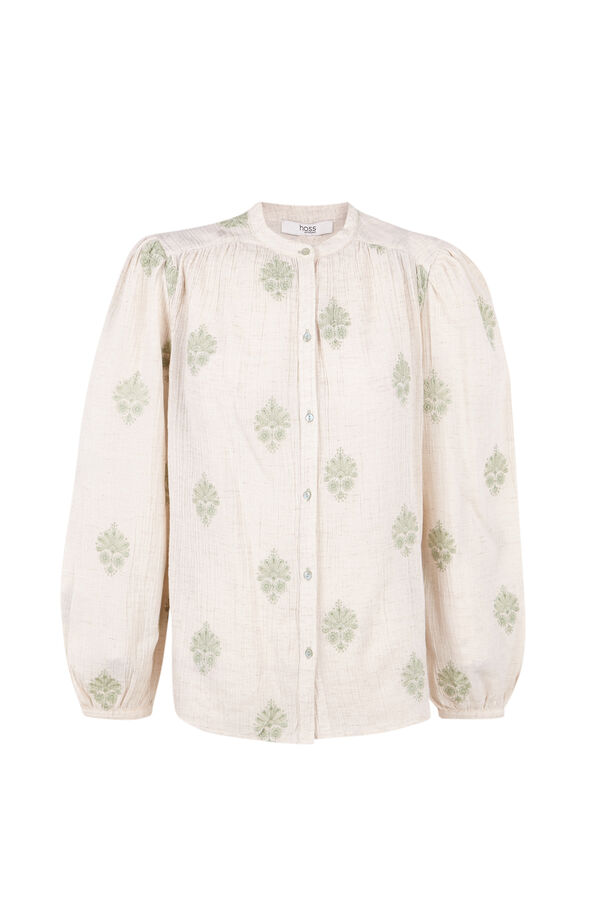 Hoss Intropia Gra&ccedil;a. Blusa bordada Ecru