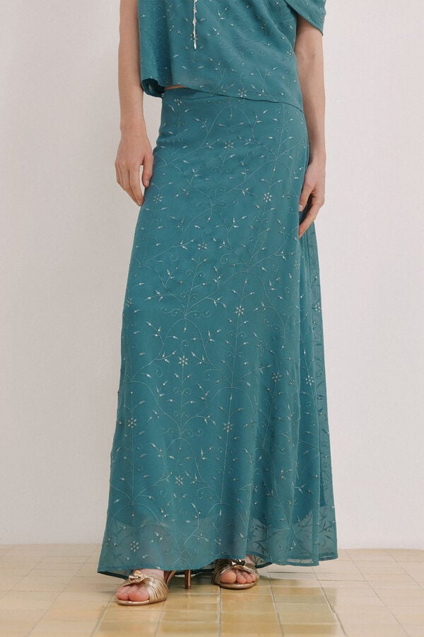 Hoss Intropia Saia fluida rosa Verde