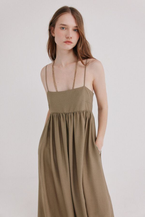 Hoss Intropia Asunci&oacute;n. Tie dress Khaki
