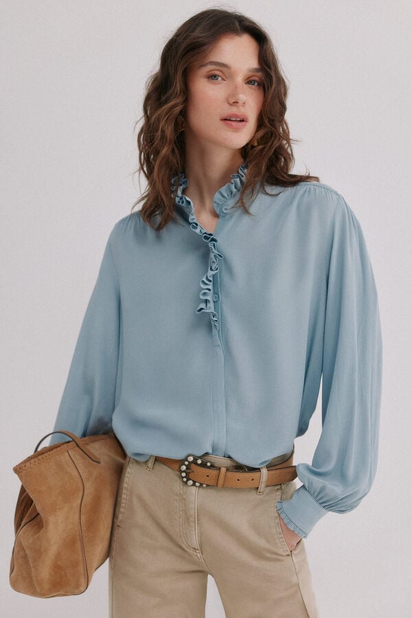 Hoss Intropia Carlota. Blusa romântica Azul