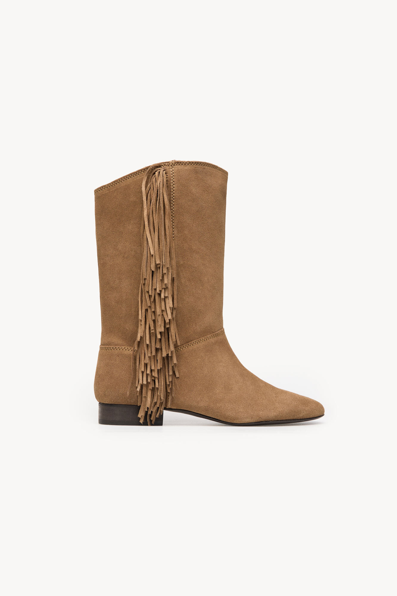 Hoss Intropia Lola. Botas de croute com franjas