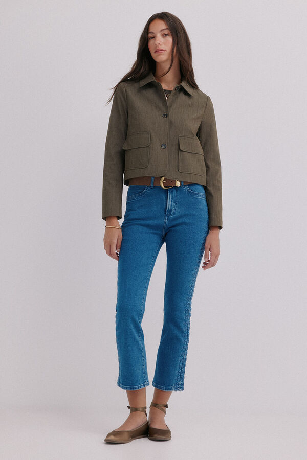 Hoss Intropia Bernadete. Calça jeans bootcut Azul