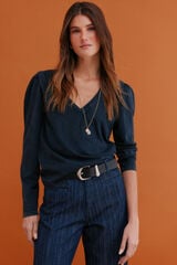 Hoss Intropia Maialen. T-shirt com efeito lavado Preto